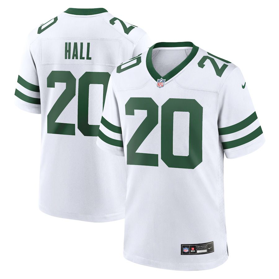 Men New York Jets #20 Breece Hall Nike Legacy White Game NFL Jersey